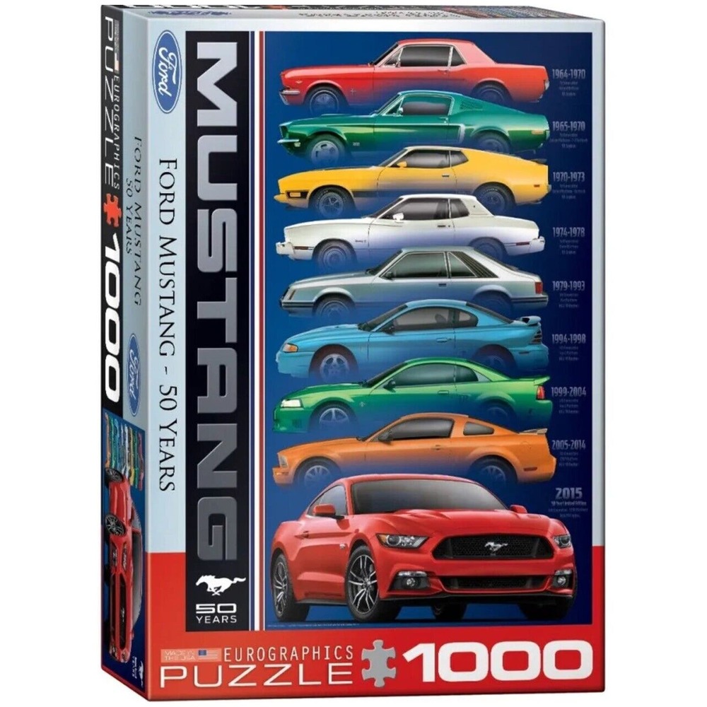 Eurographics Puzzles Ford Mustang 50 Years 6000-0699 1000 Pieces New NIB